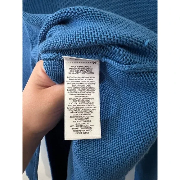 Polo Ralph Lauren Quarter Zip Sweater Pullover Knit Blue Menswear XL - Picture 9 of 11
